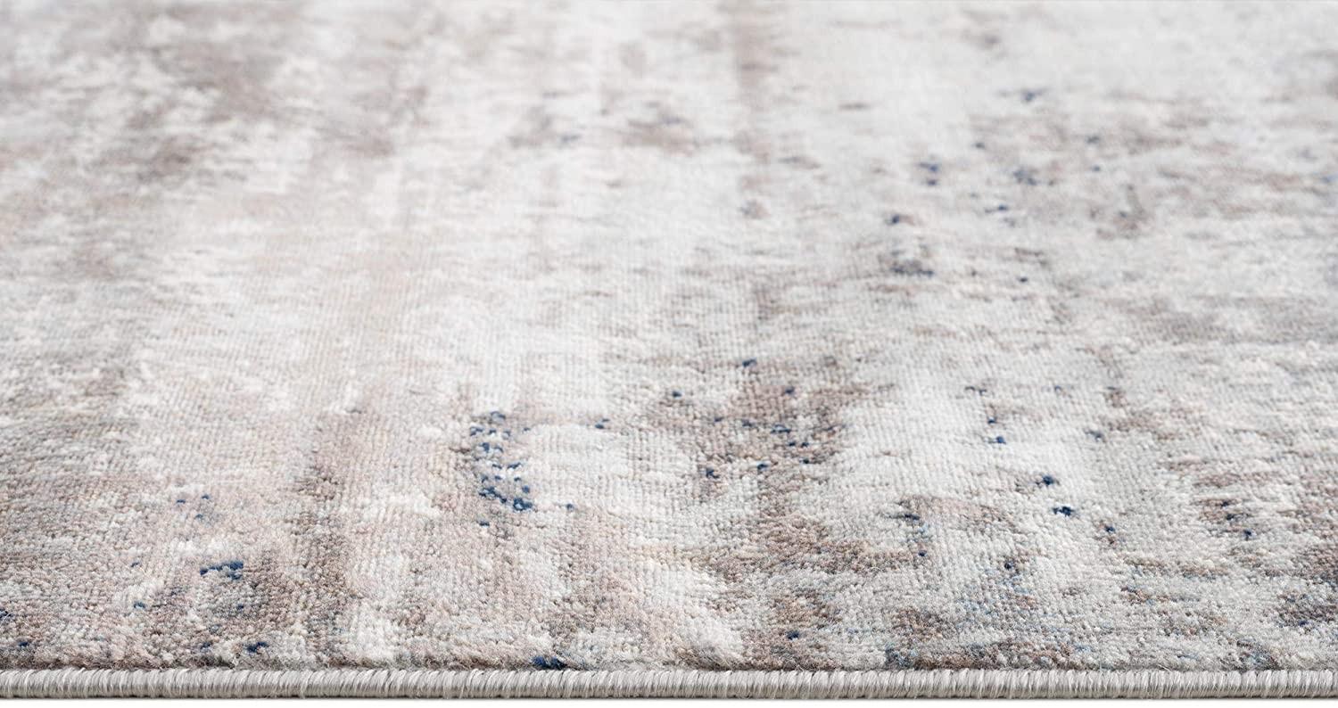 5’ x 8’ Navy Blue Distressed Striations Area Rug