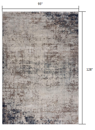 8’ x 11’ Navy Blue Distressed Striations Area Rug