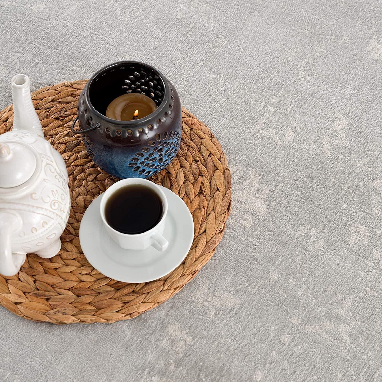 5’ x 8’ Modern Gray Distressed Area Rug