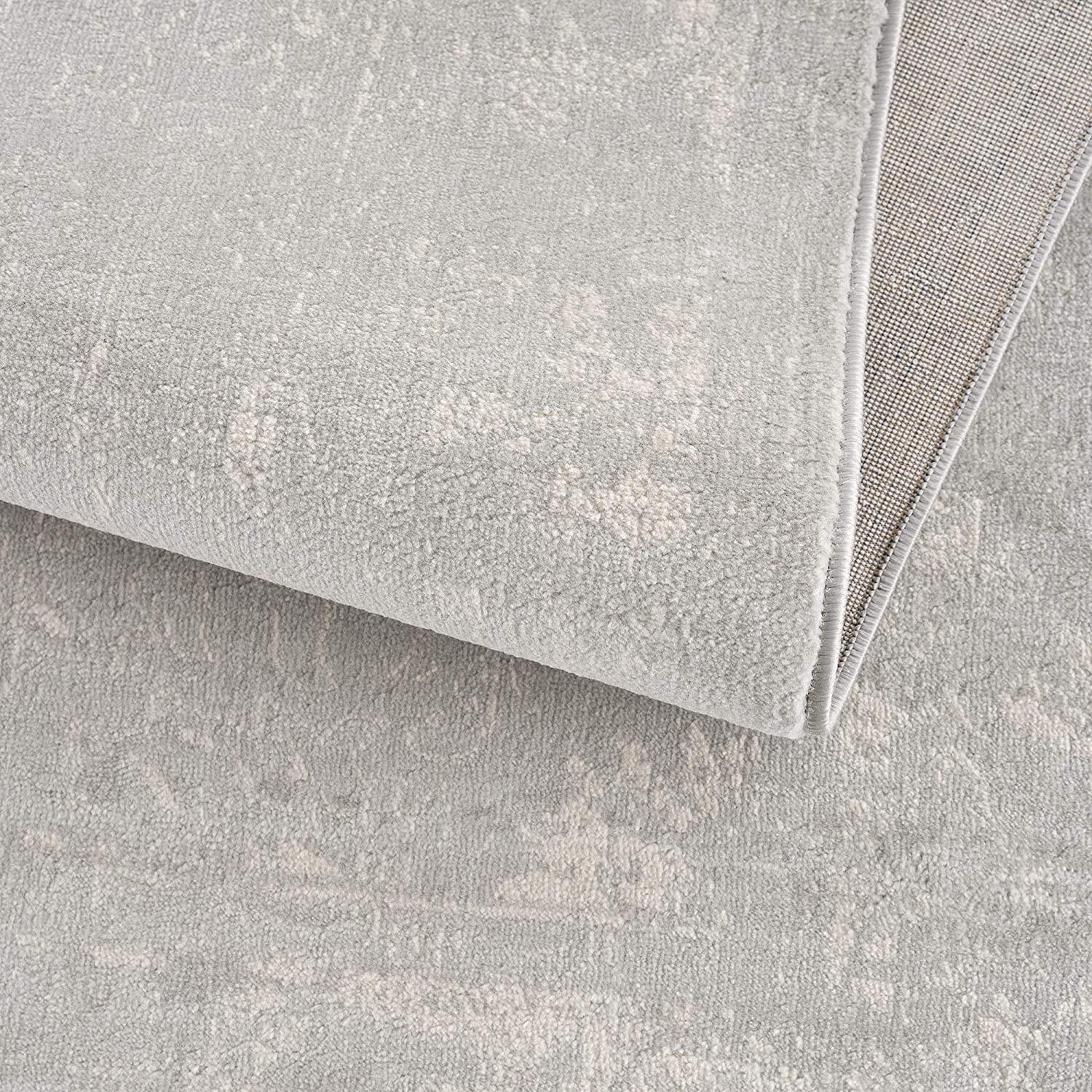 8’ x 11’ Modern Gray Distressed Area Rug