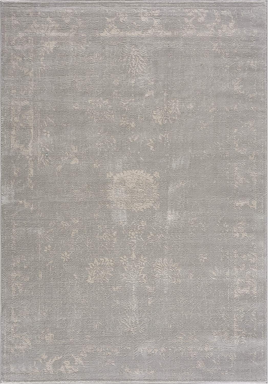 8’ x 11’ Modern Gray Distressed Area Rug