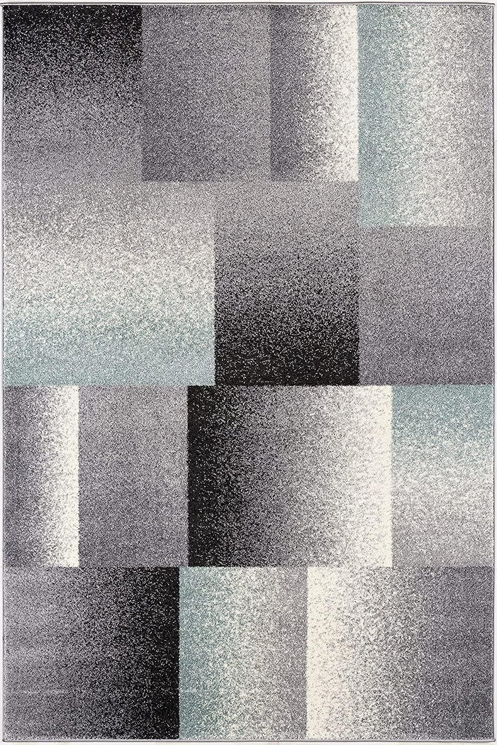 8' x 11’ Gray Modern Geometric Area Rug Default Title
