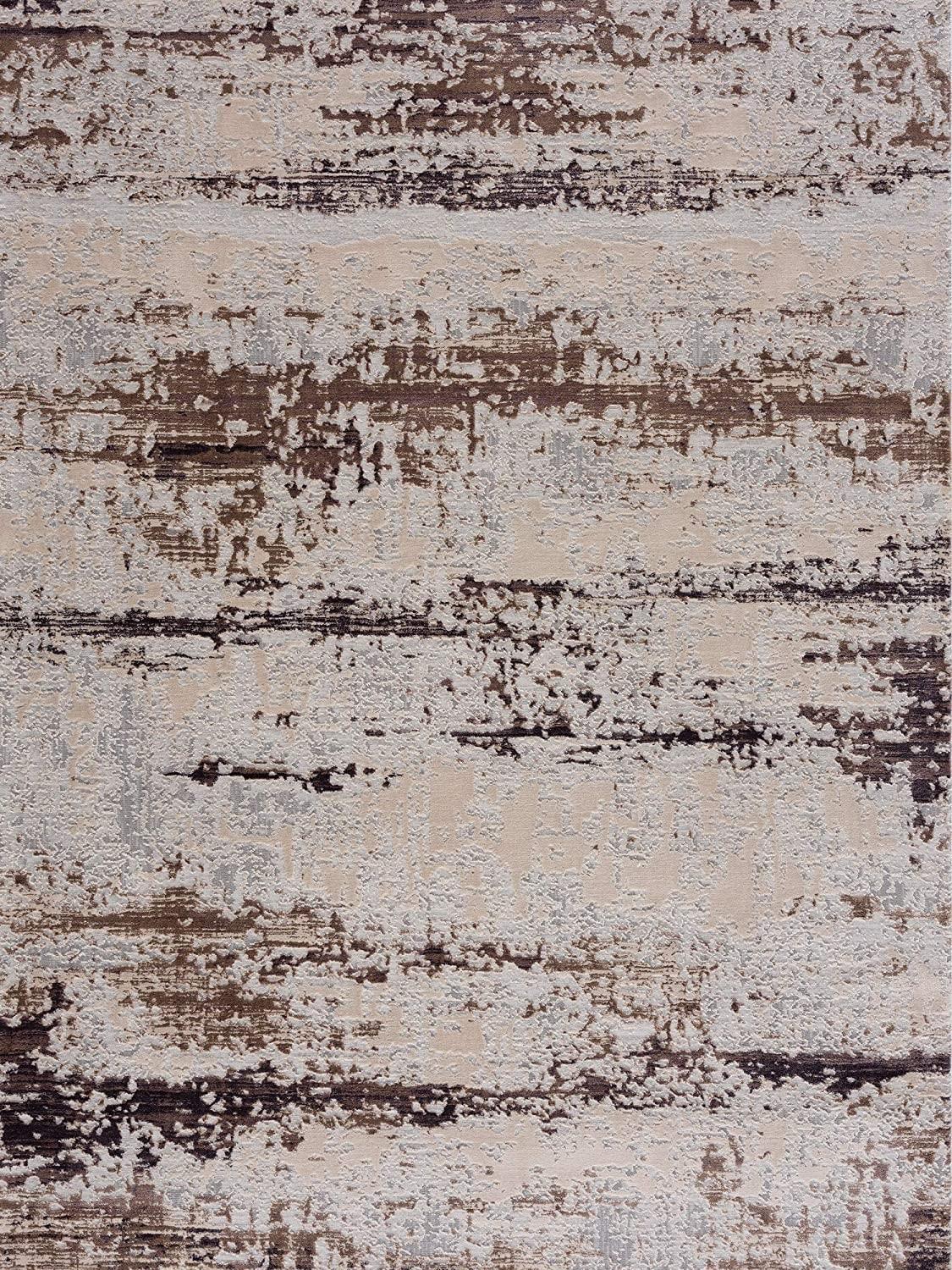 7’ x 10’ Violet Abstract Striations Area Rug