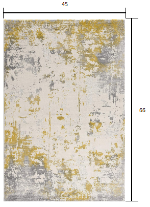 4’ x 6’ Gold and Gray Abstract Area Rug