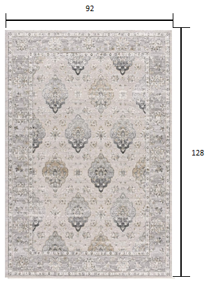8’ x 11’ Cream and Gray Decorative Area Rug