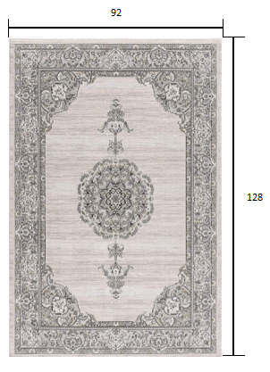 8’ x 11’ Gray Decorative Medallion Area Rug