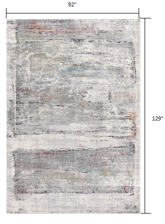 8’ x 11’ Gray Abstract Irregular Blocks Area Rug