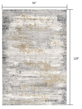 8’ x 11’ Gray Mod Distressed Strokes Area Rug