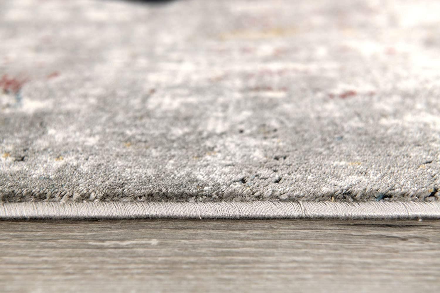 2’ x 15’ Gray and Ivory Abstract Runner Rug