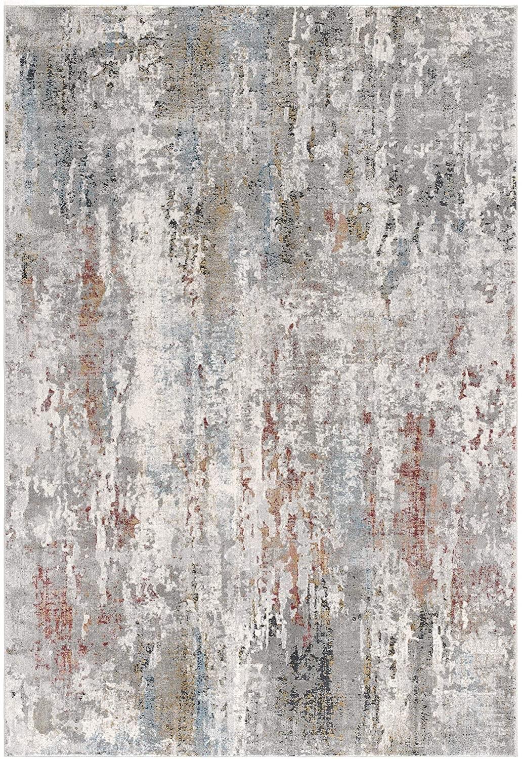 2’ x 15’ Gray Abstract Pattern Runner Rug