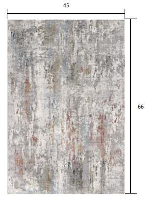 4’ x 6’ Gray Abstract Pattern Area Rug Default Title