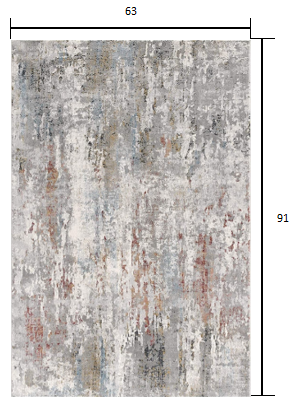 5’ x 8’ Gray Abstract Pattern Area Rug