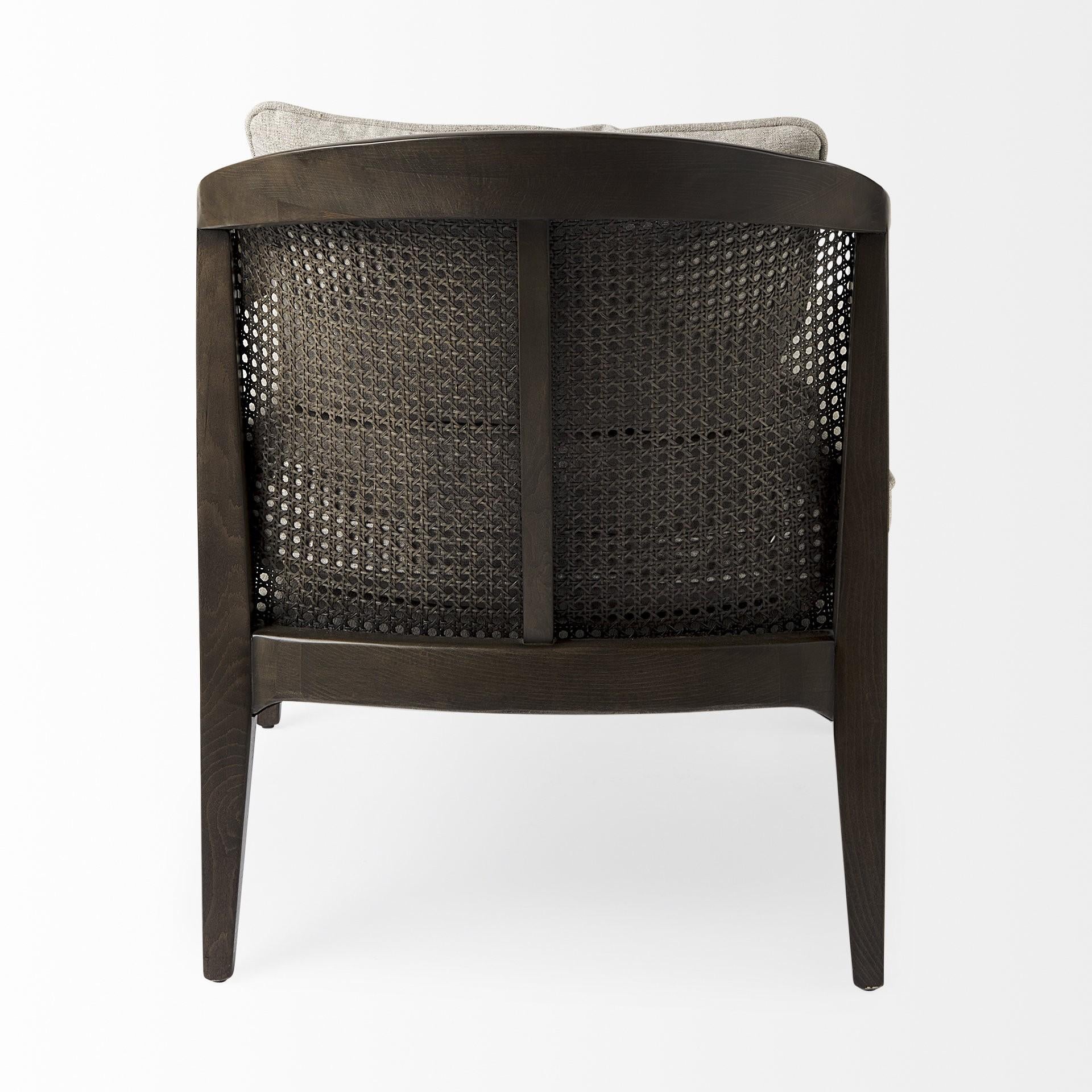 Fusion Dark Cane Back Arm Chair