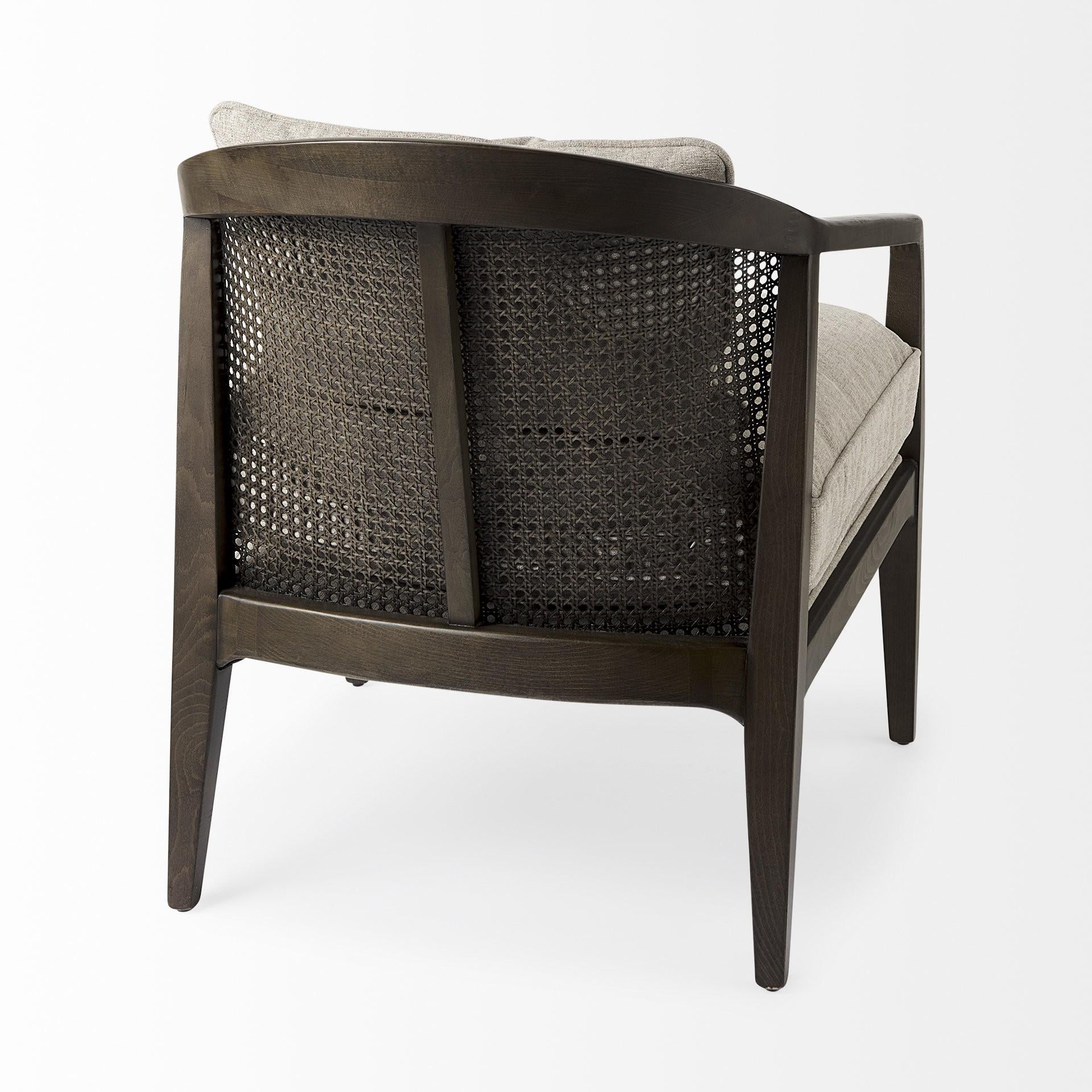 Fusion Dark Cane Back Arm Chair