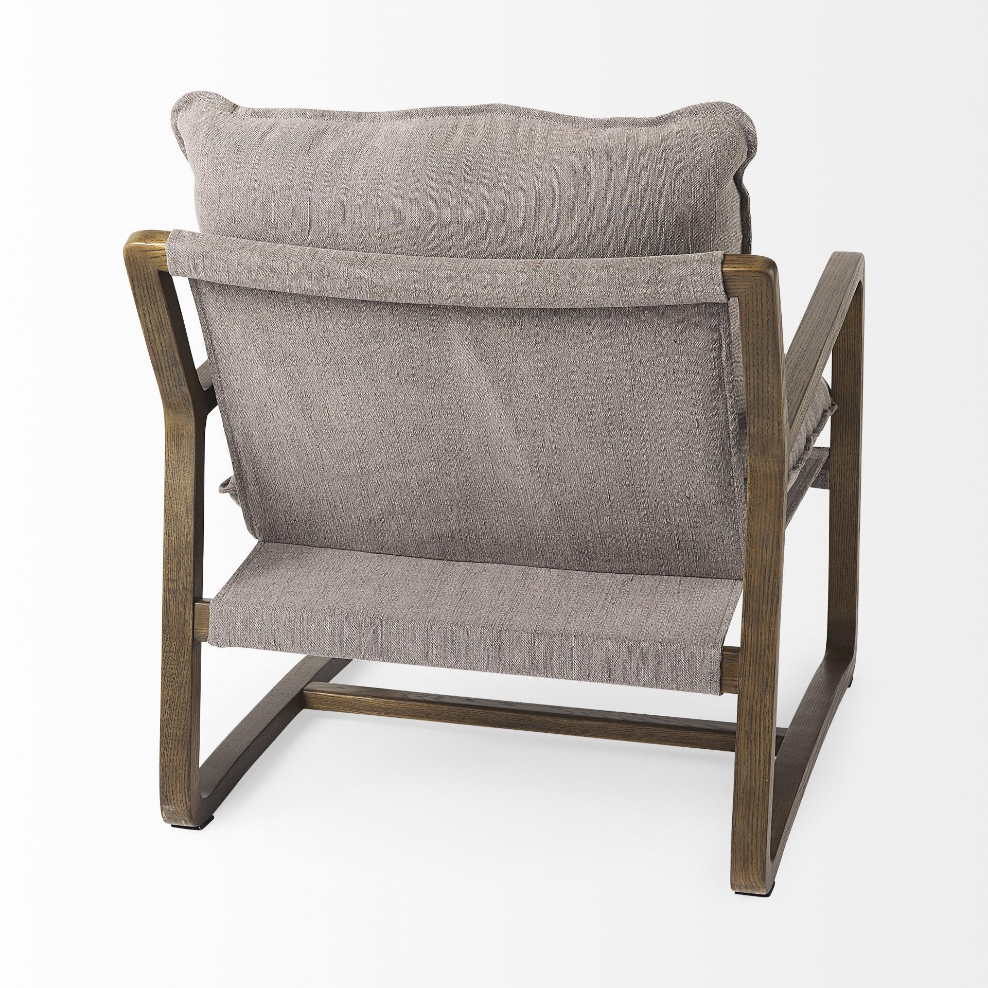 Modern Rustic Cozy Brown and Gray Accent Chair