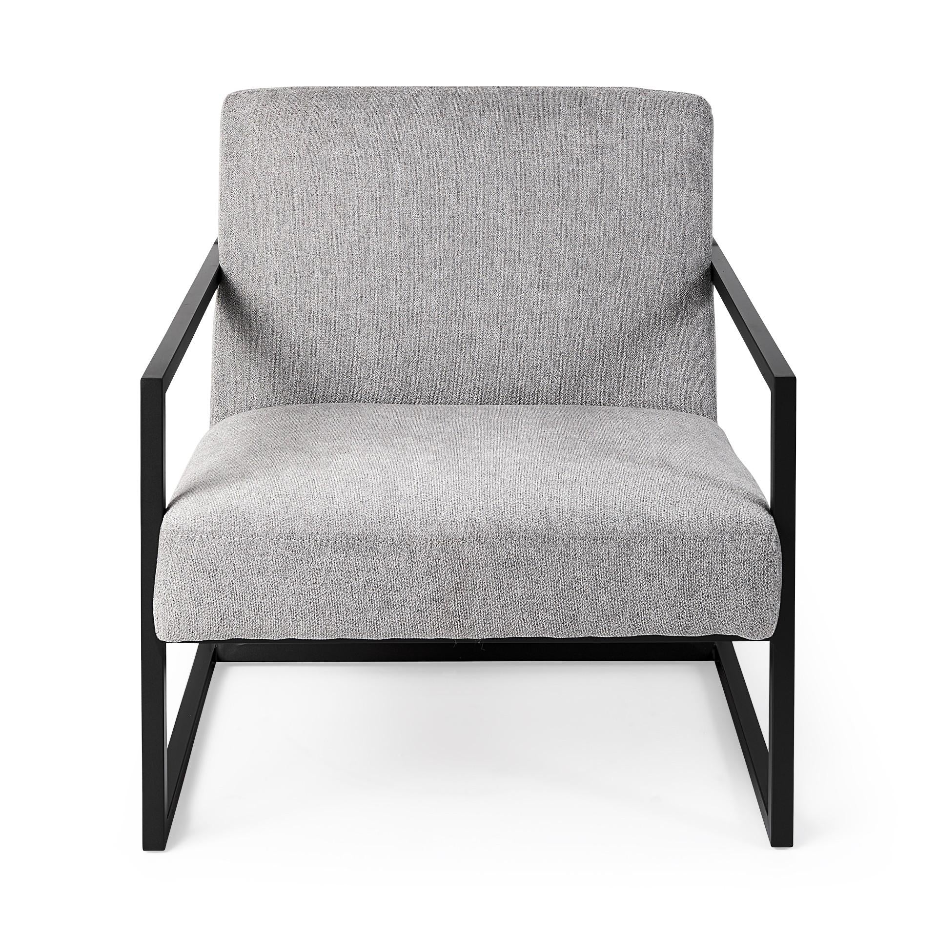 Geo Modern Gray and Black Accent or Side Chair