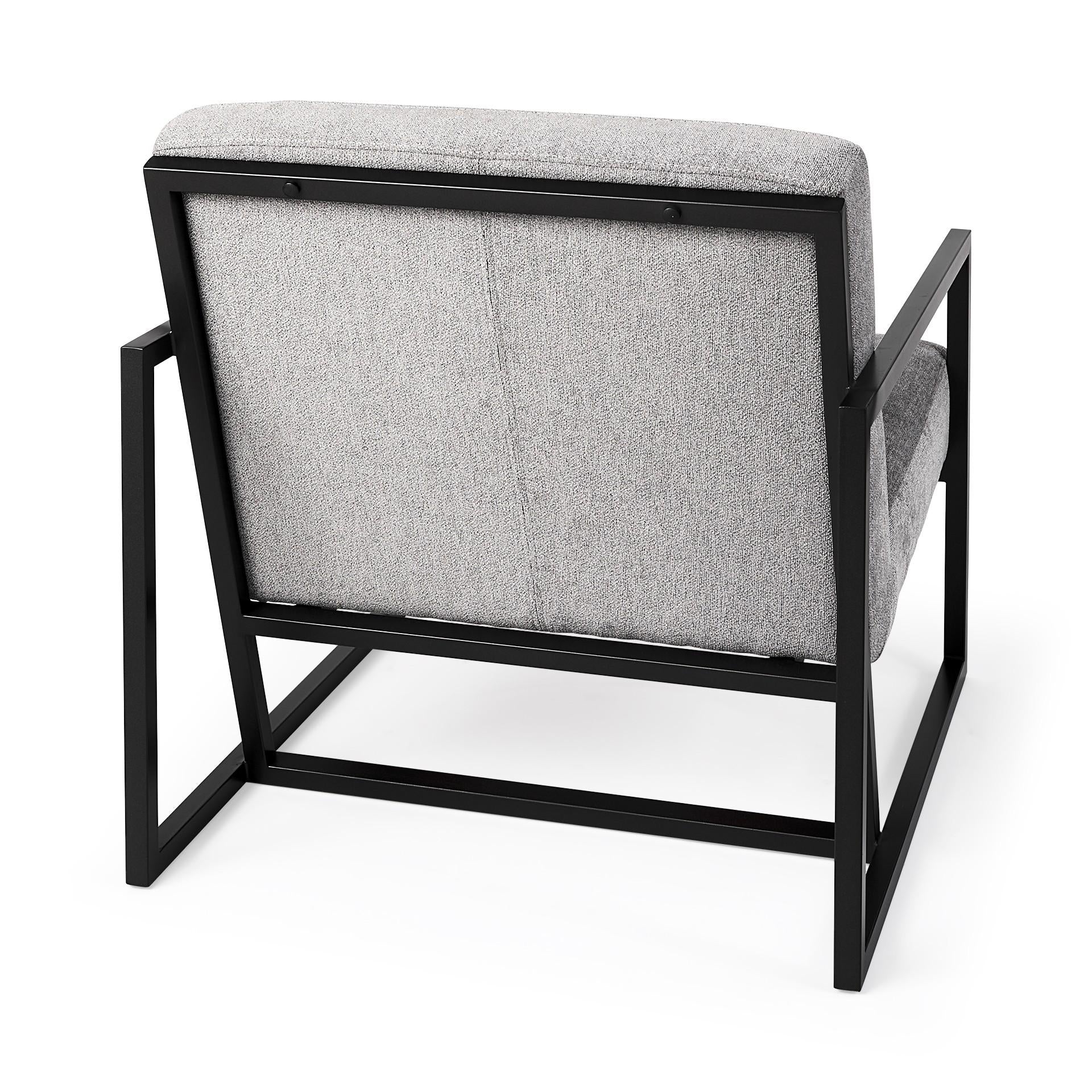 Geo Modern Gray and Black Accent or Side Chair