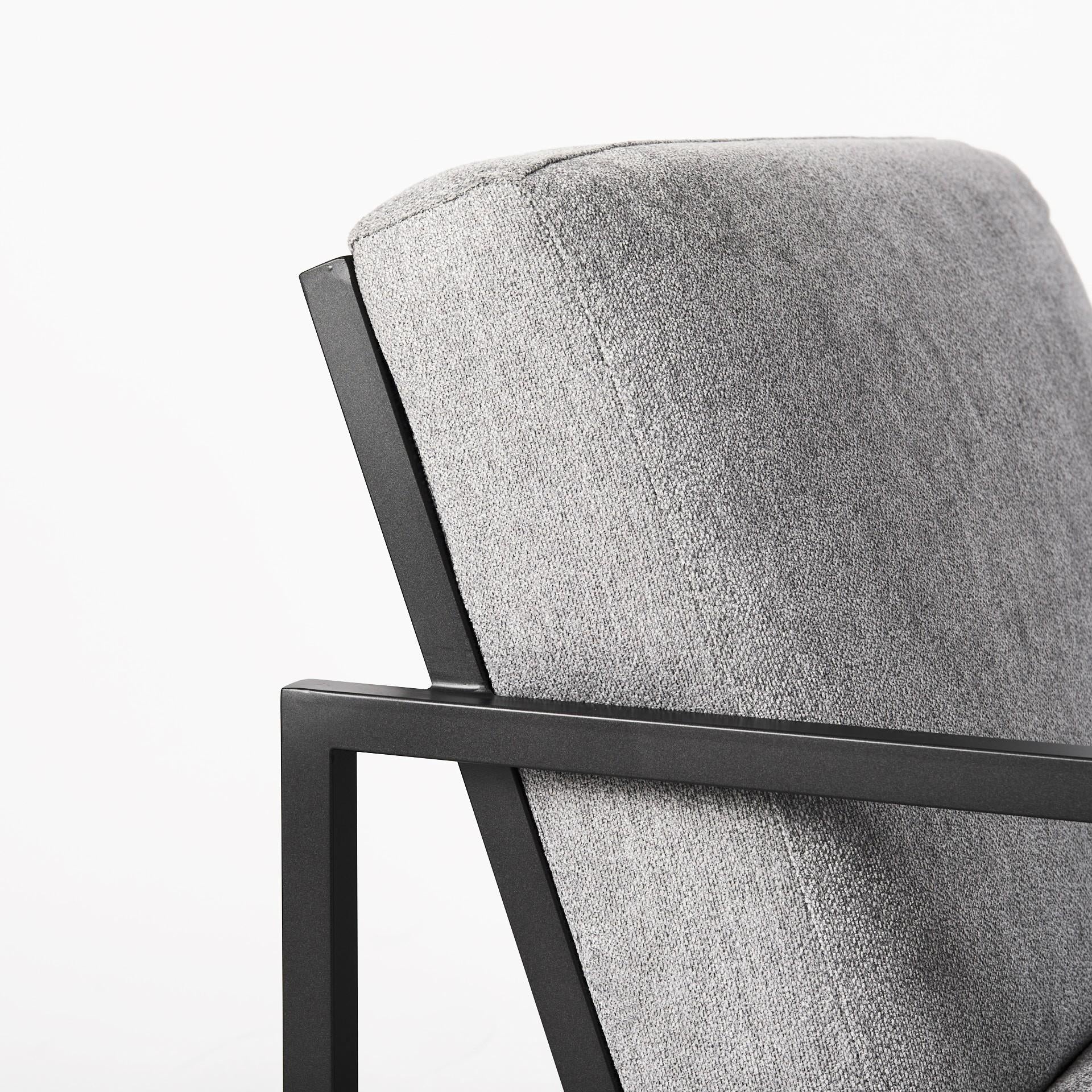 Geo Modern Gray and Black Accent or Side Chair