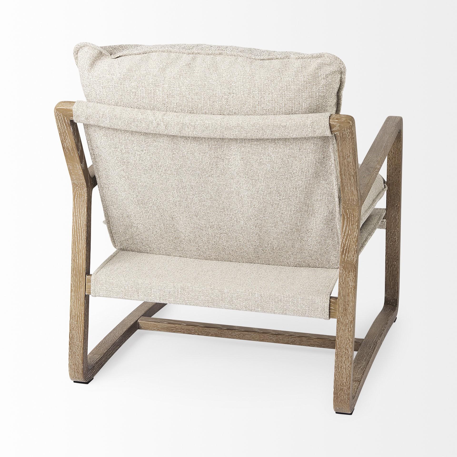 Modern Rustic Cozy Brown and Oatmeal Accent Chair