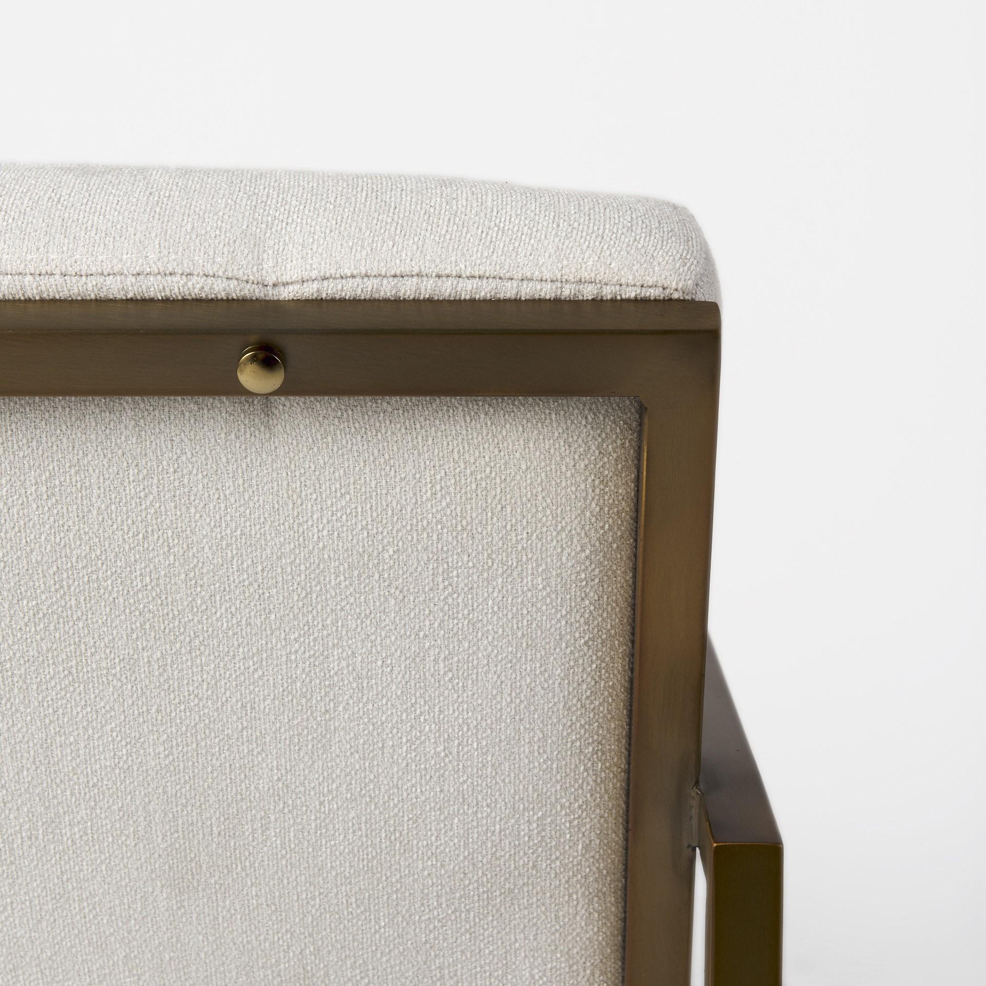 Geo Modern Cream and Gold Accent or Side Chair