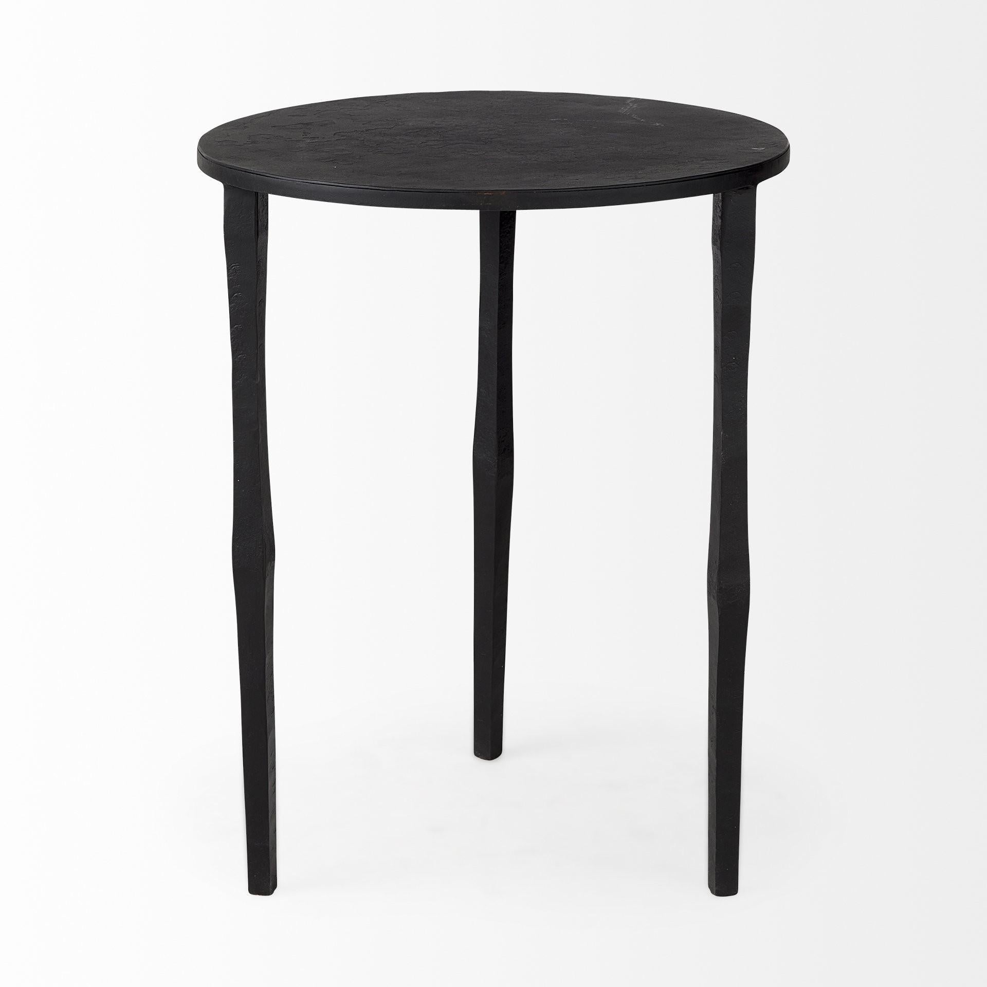 Minimal Black Iron Side Table