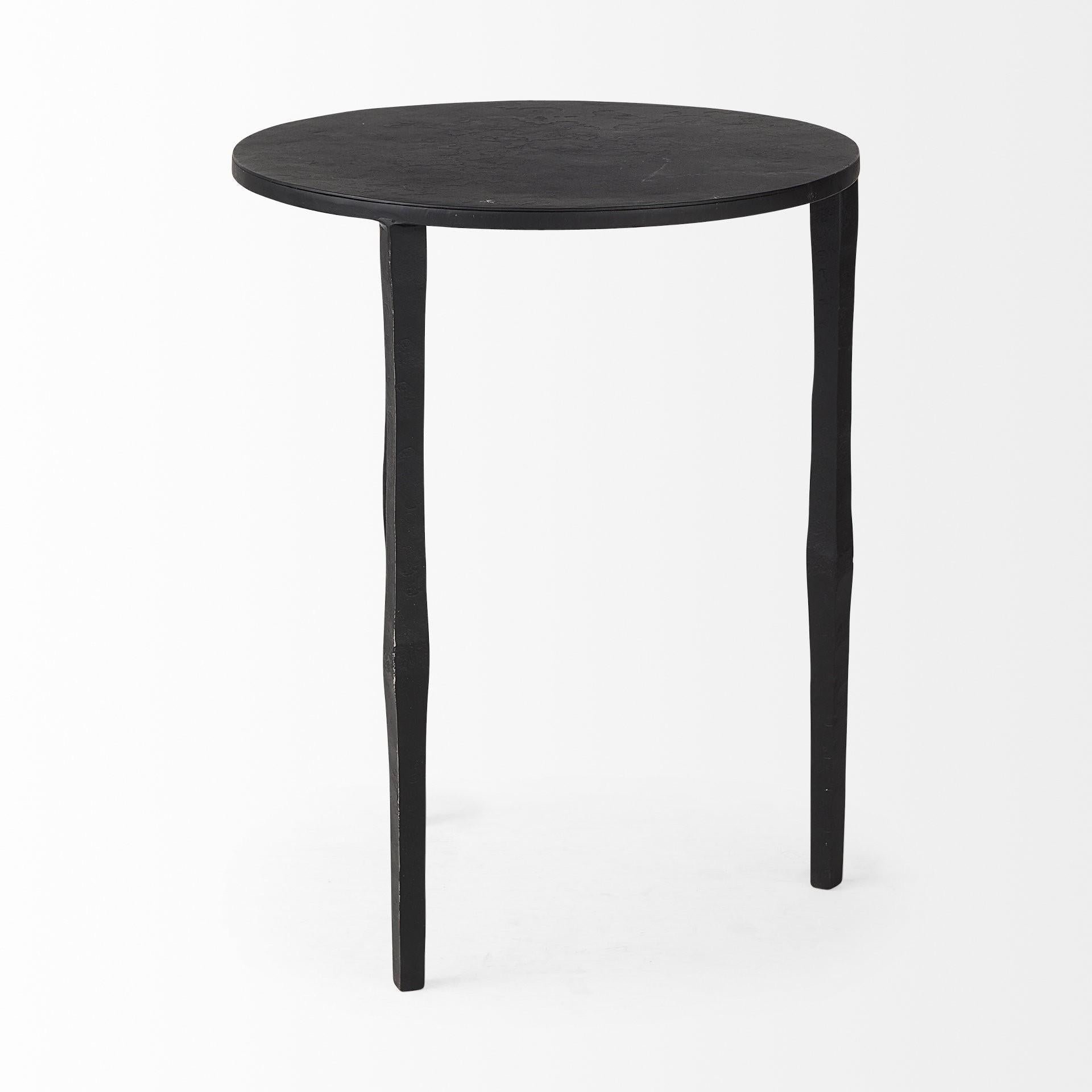 Minimal Black Iron Side Table