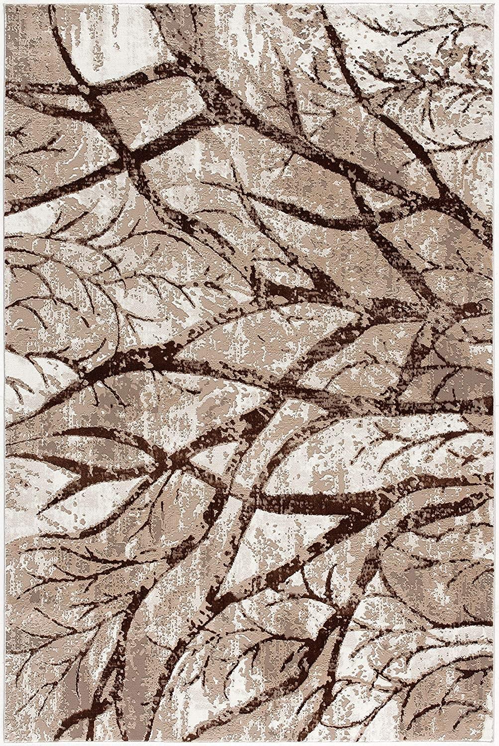 8’ x 11’ Brown Intricate Branches Area Rug