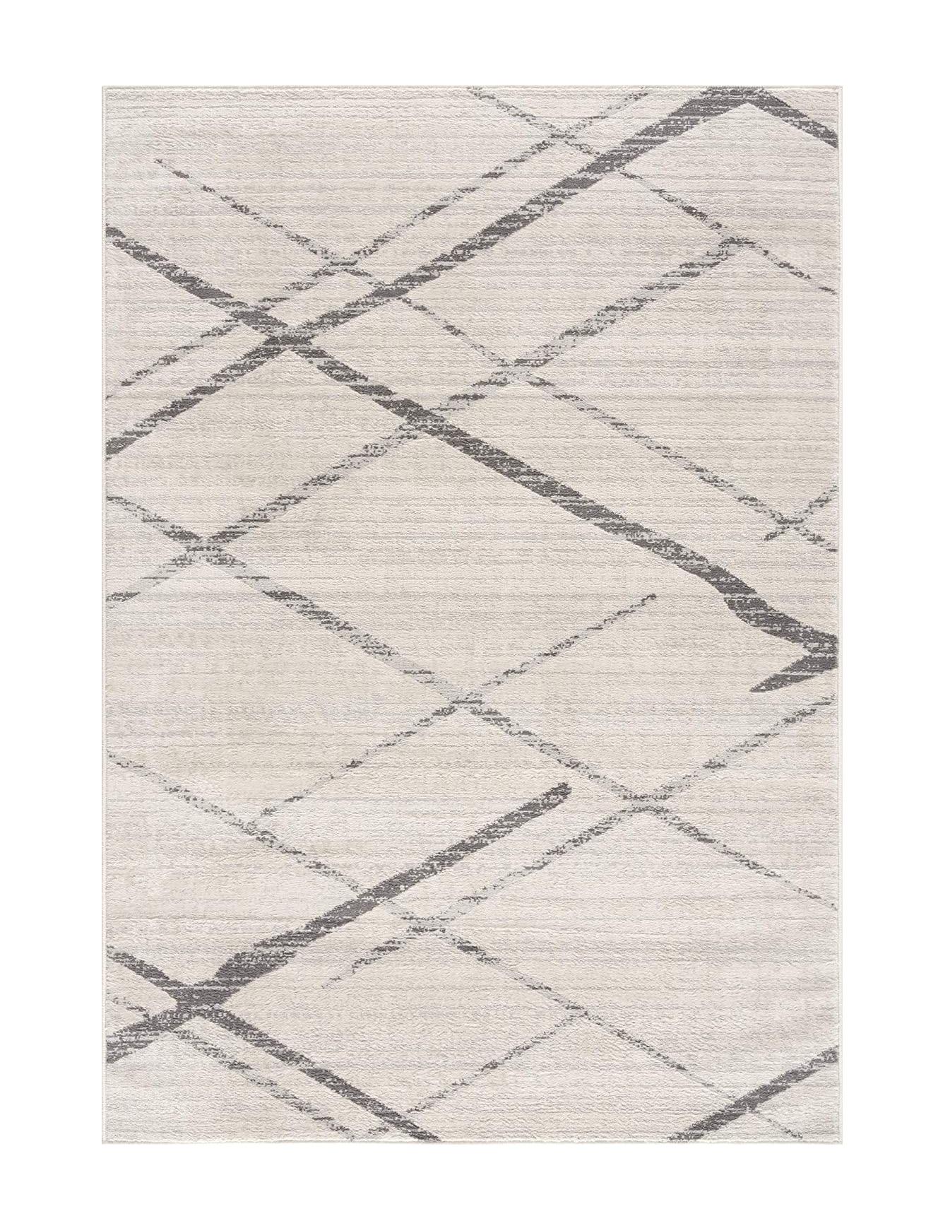 2’ x 10’ Gray Modern Abstract Pattern Runner Rug