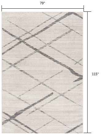7’ x 10’ Gray Modern Abstract Pattern Area Rug