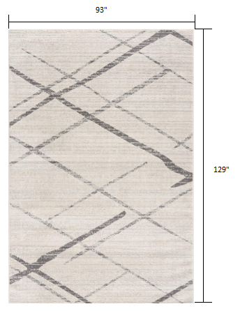 8’ x 11’ Gray Modern Abstract Pattern Area Rug