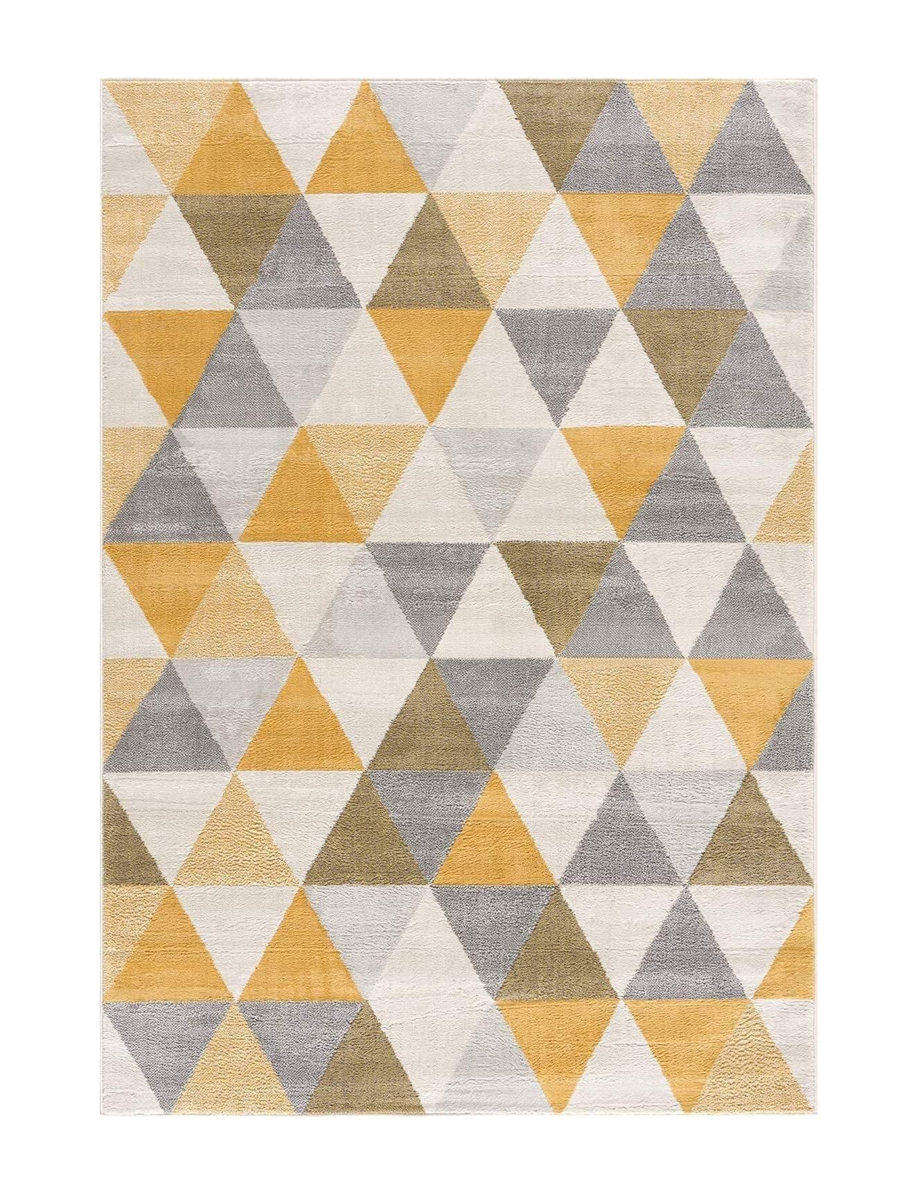 2’ x 8’ Yellow Triangular Lattice Runner Rug