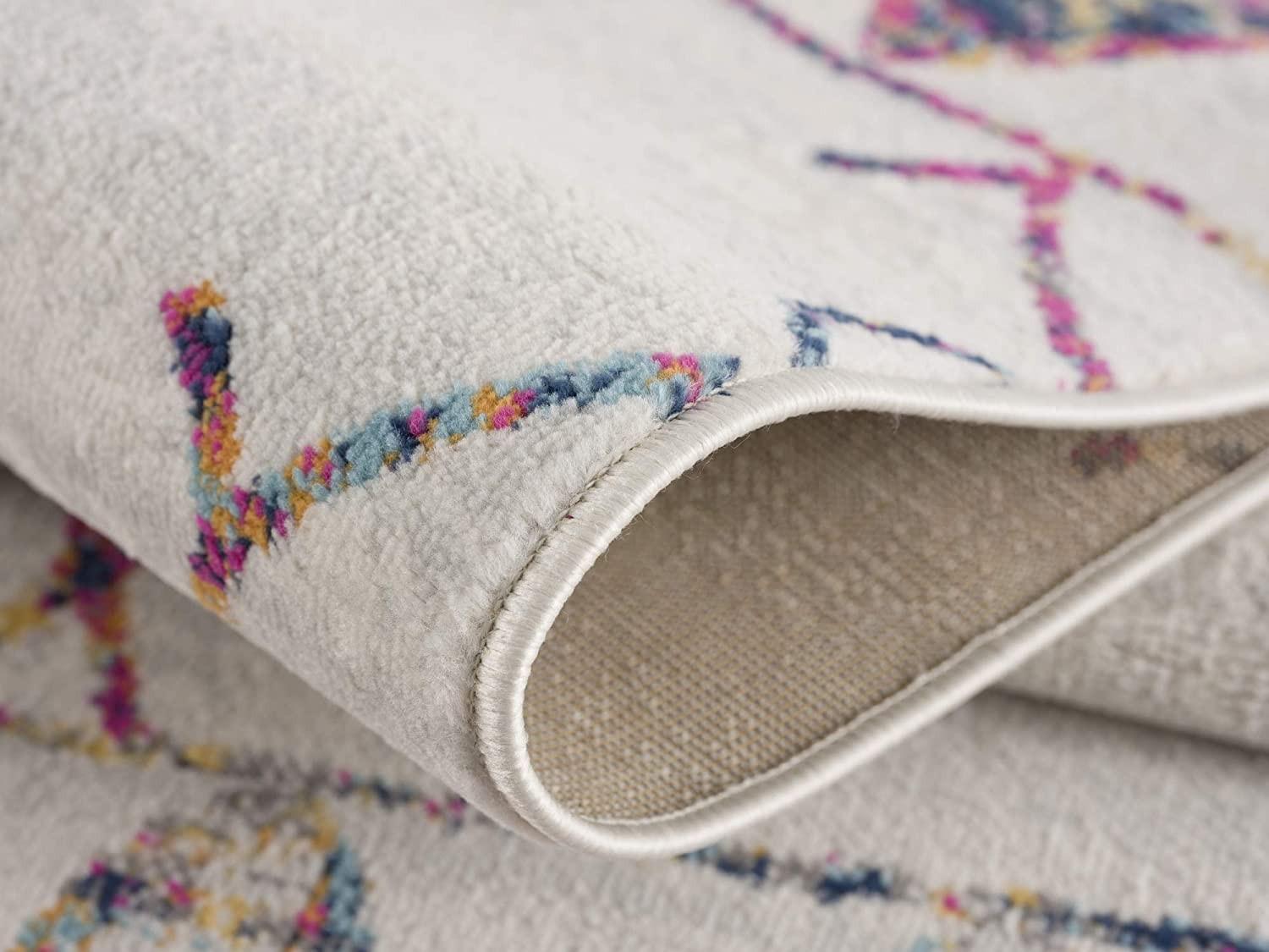 9’ x 13’ White Berber Pattern Area Rug