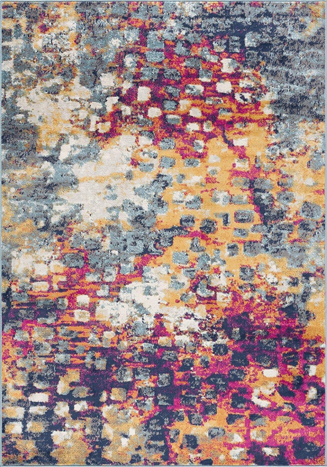 2’ x 20’ Multicolored Abstract Painting Runner Rug