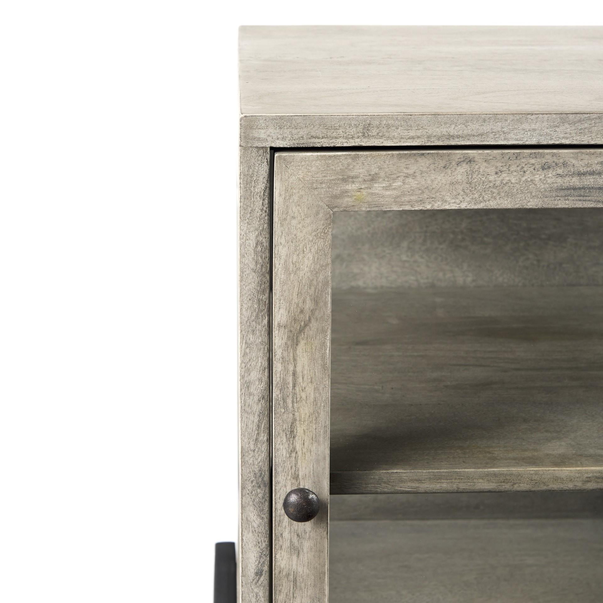 Rustic Dark Gray and Black Shadowbox Cabinet