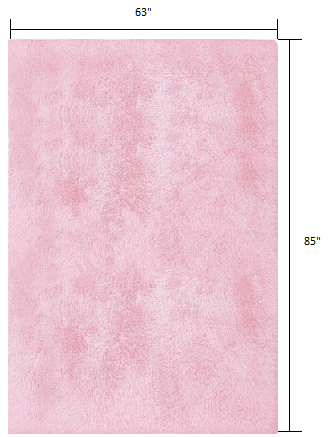 5’ x 7’ Pink Solid Modern Area Rug