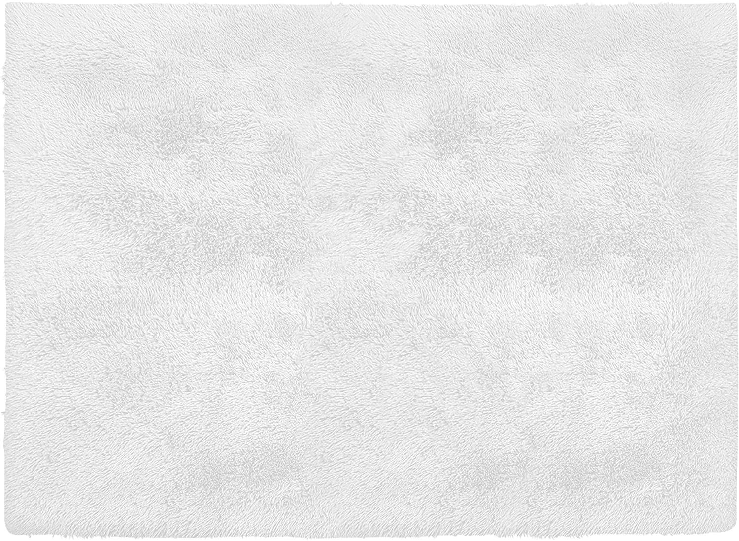 5’ x 7’ White Solid Modern Area Rug