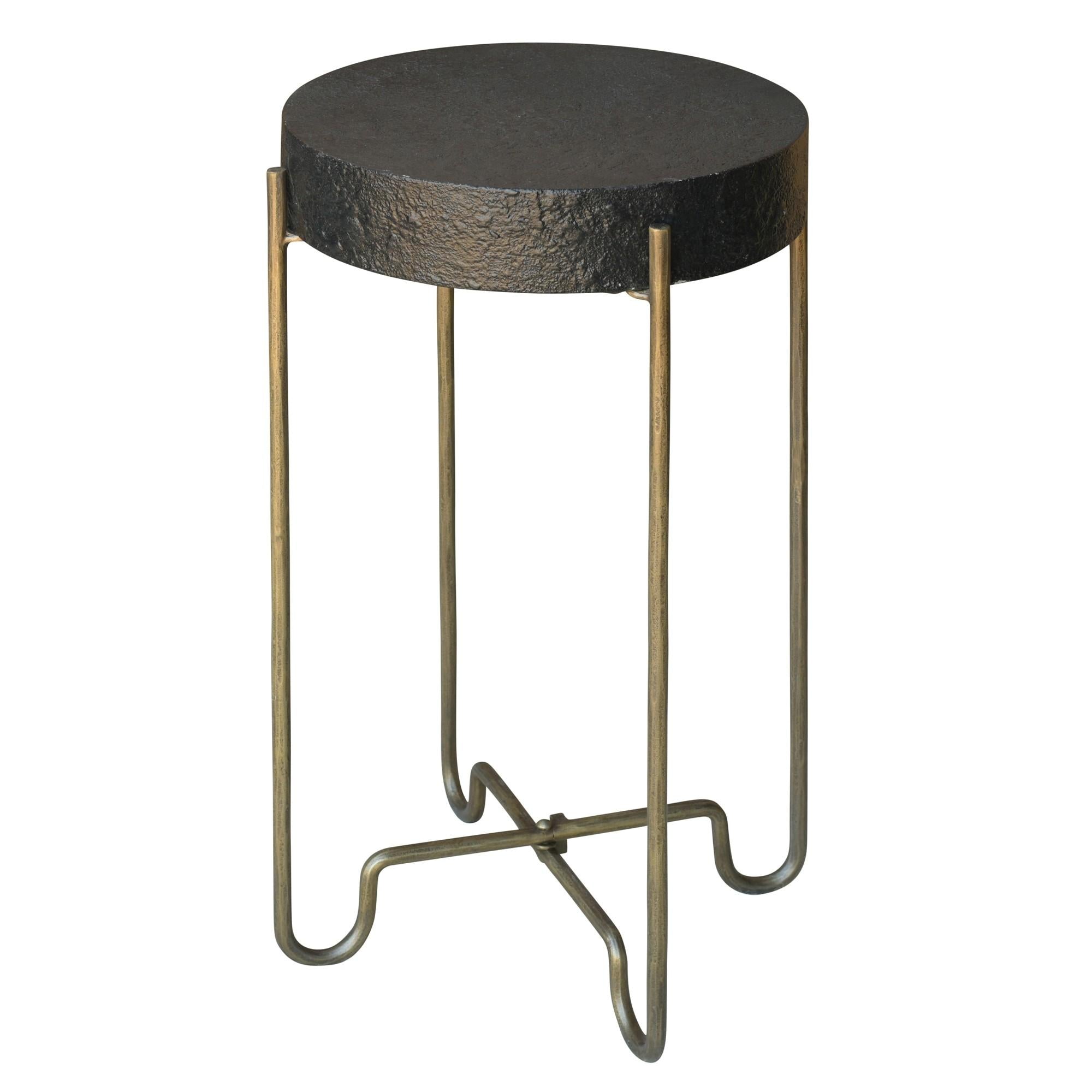 Black and Gold Side Table