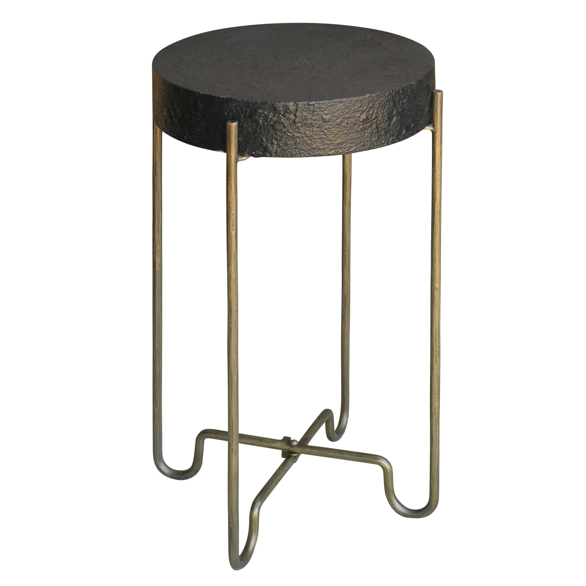 Black and Gold Side Table