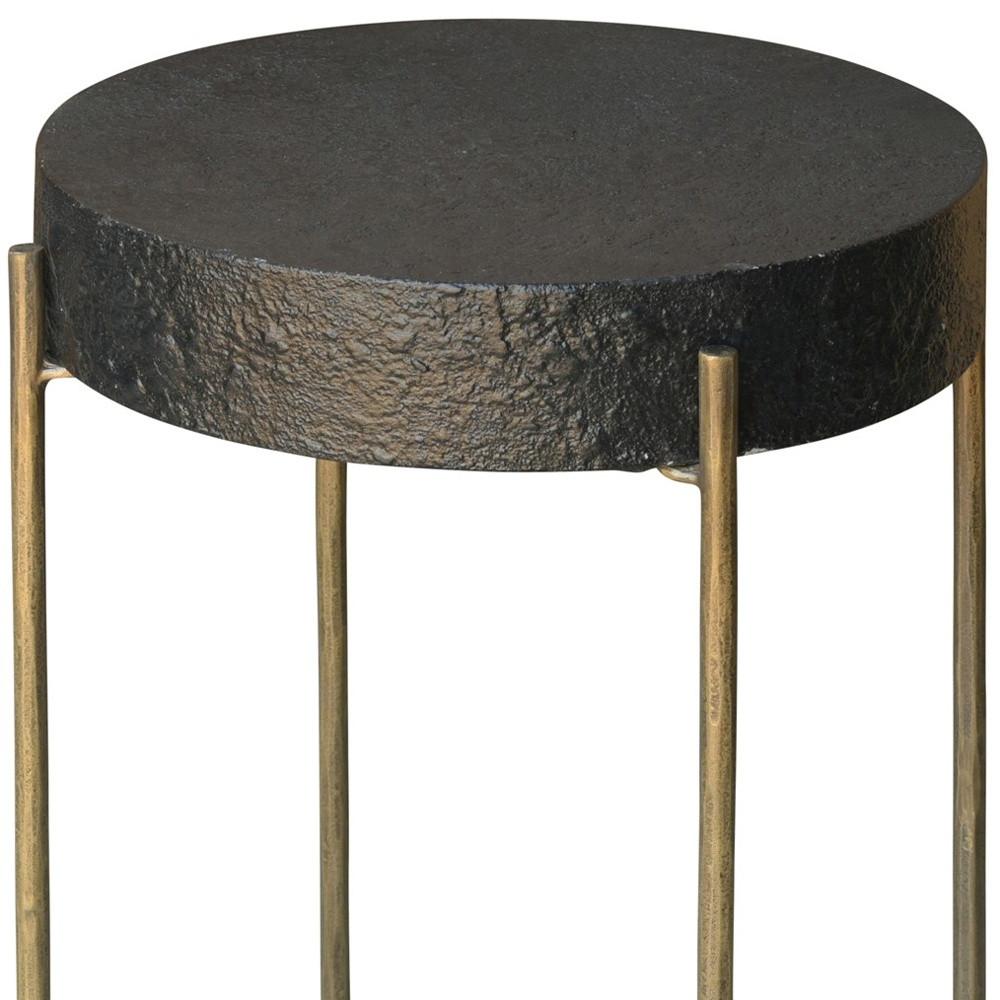 Black and Gold Side Table