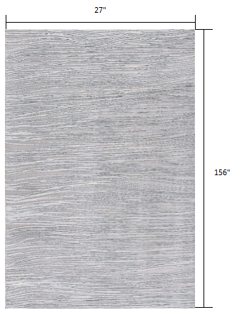 2’ x 13’ Blue Abstract Strokes Runner Rug