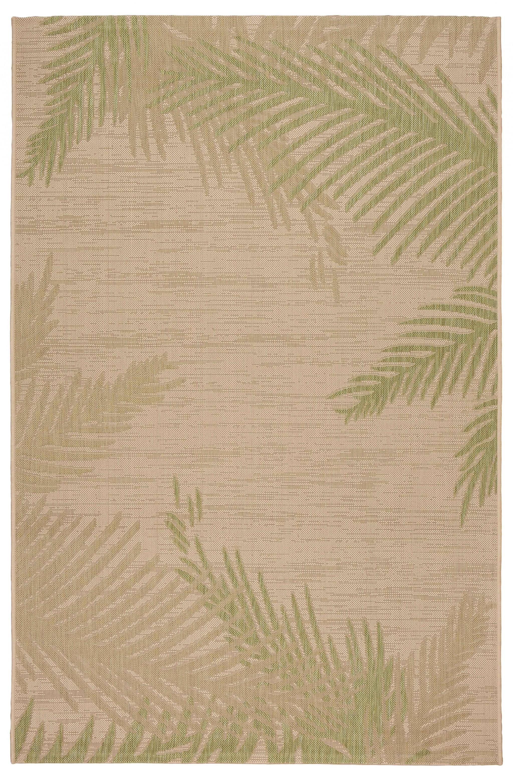 5’ x 7’ Green Palms Indoor Outdoor Area Rug