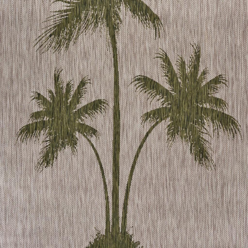 2’ x 3’ Green Palm Tree Indoor Outdoor Scatter Rug