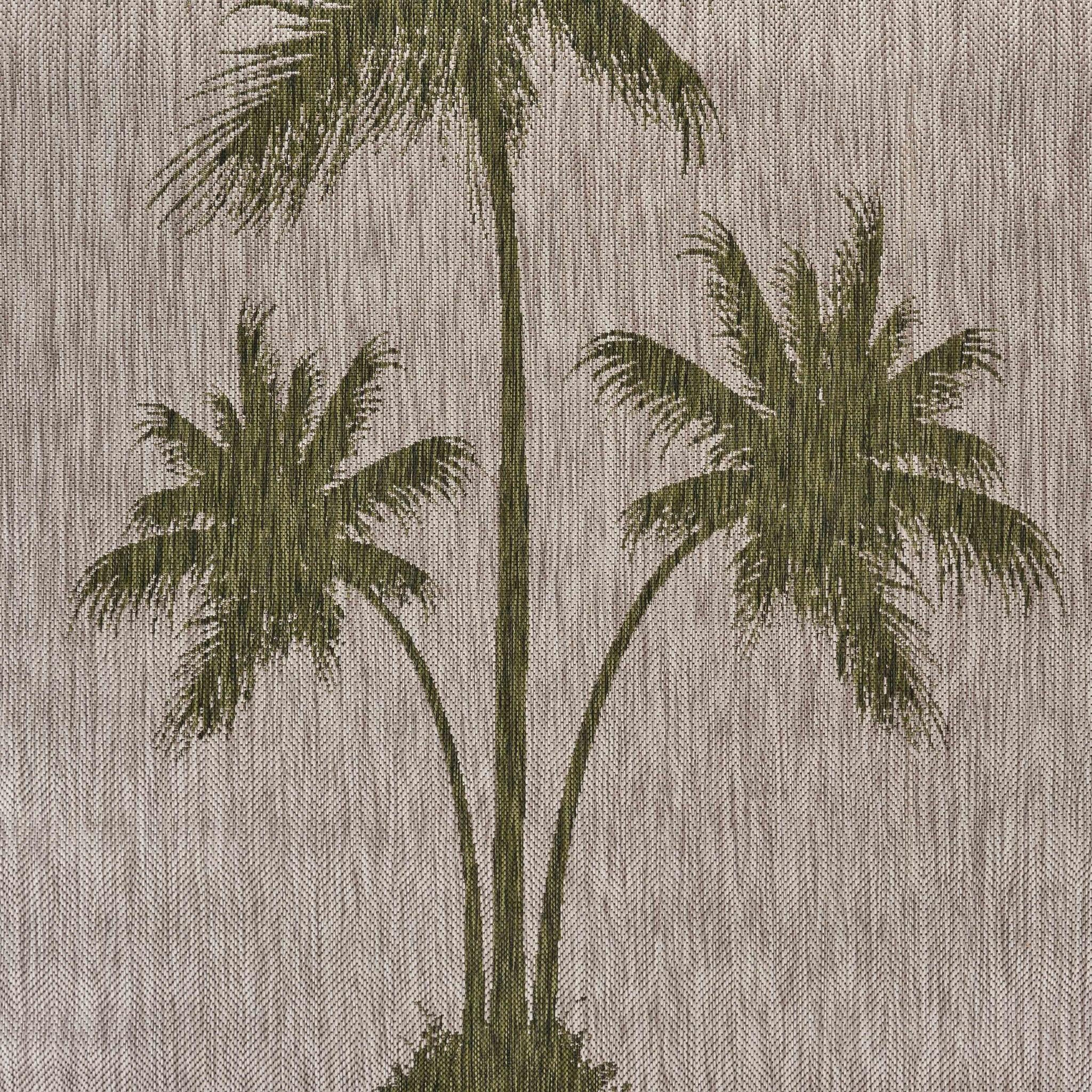 8’ x 10’ Green Palm Tree Indoor Outdoor Area Rug