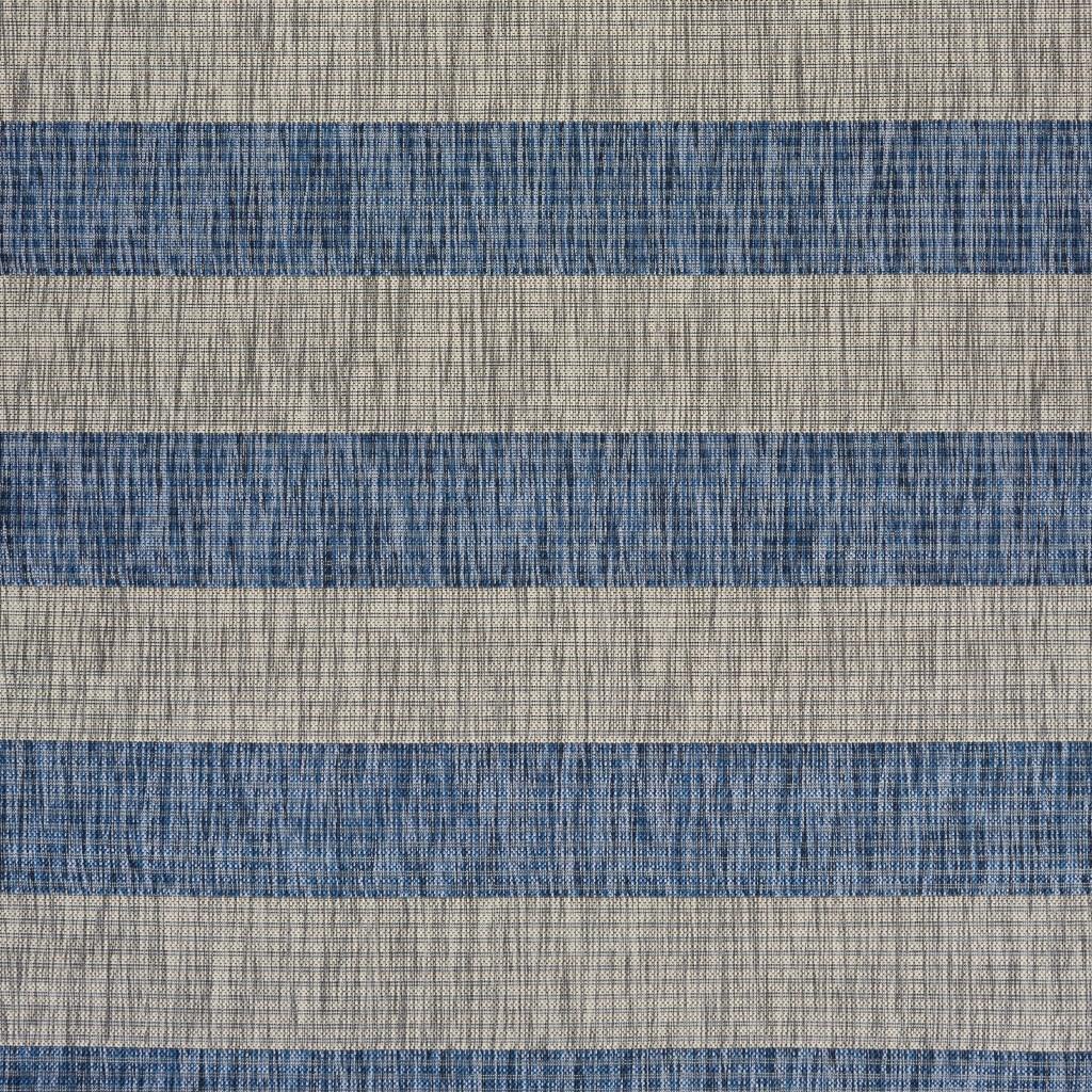 2’ x 3’ Navy Stripes Indoor Outdoor Scatter Rug