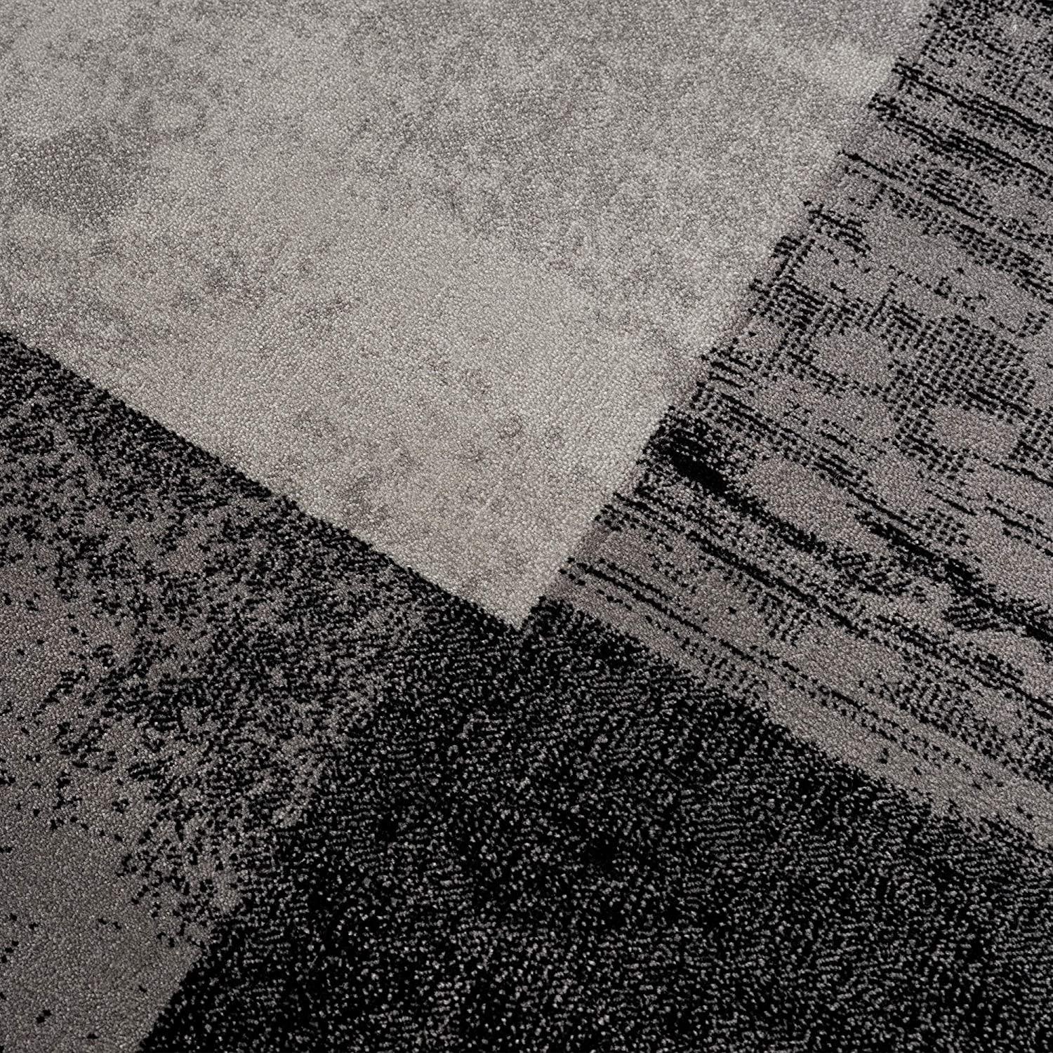 8’ x 11’ Gray Geometric Blocks Area Rug