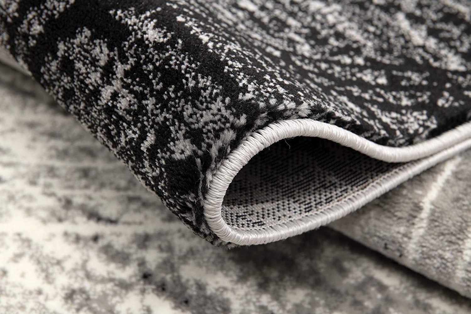 3’ x 5’ Gray Distressed Swirls Area Rug