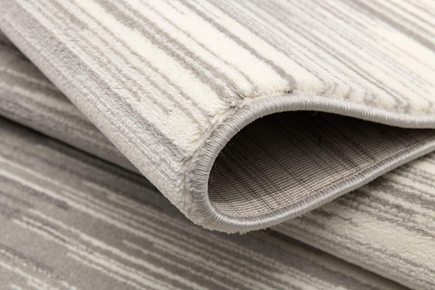 2’ x 20’ Black Transitional Striped Runner Rug