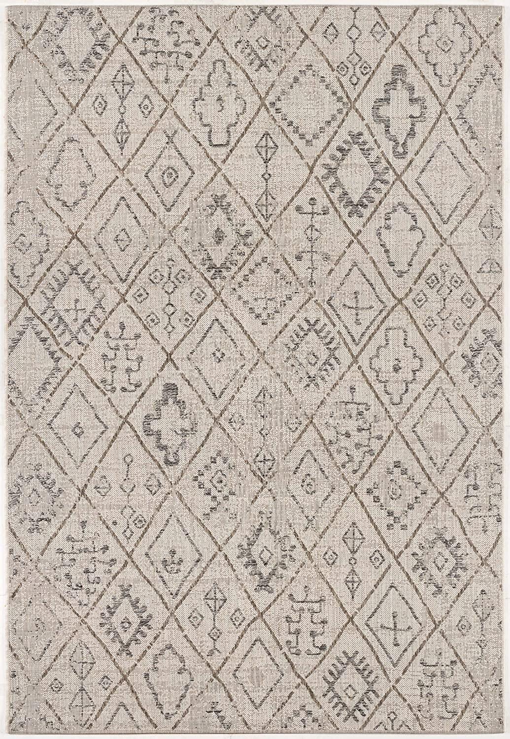 5’ x 8’ Ivory Boho Chic Berber Area Rug