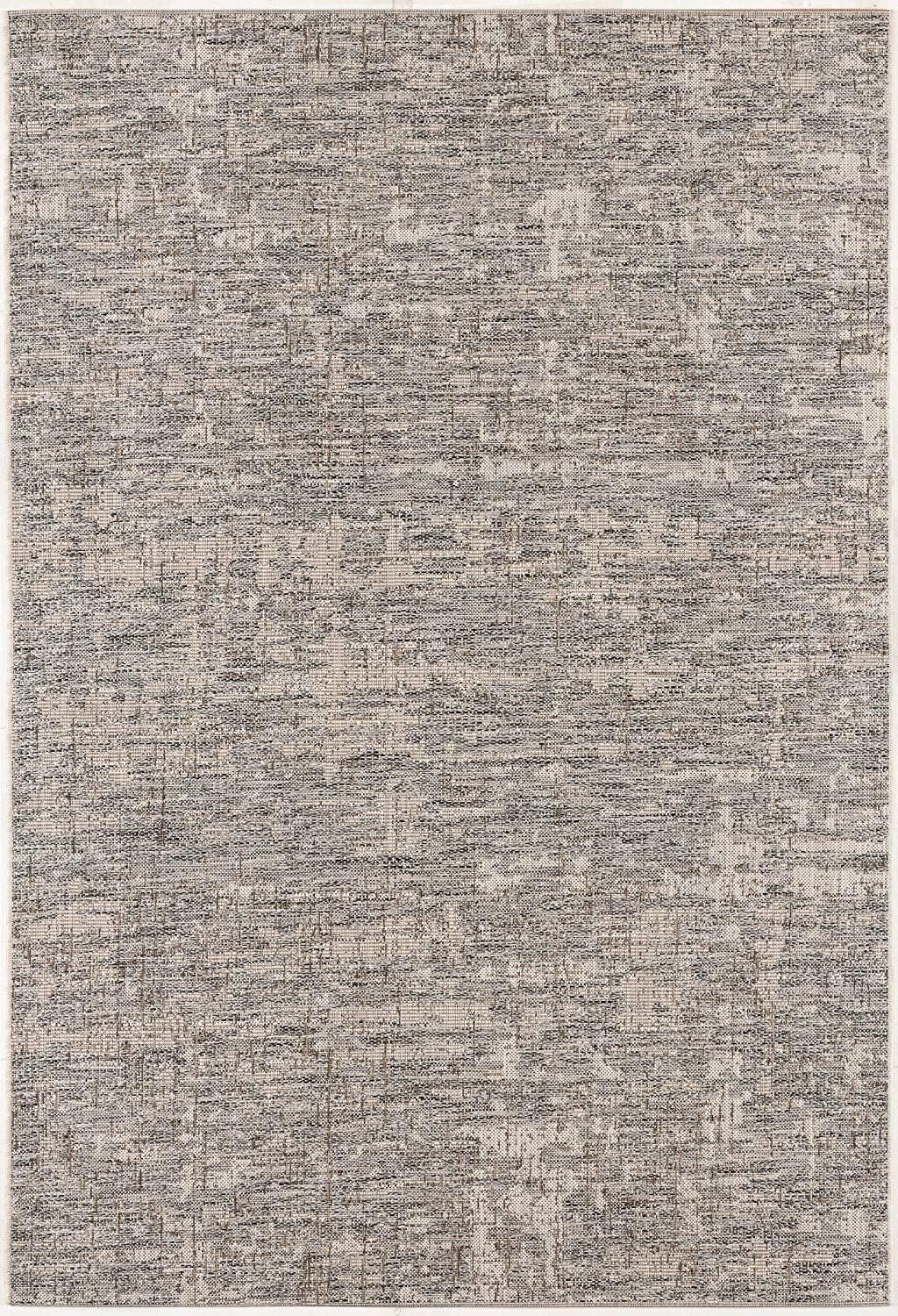 8’ x 10’ Ivory and Gray Modern Weathered Area Rug