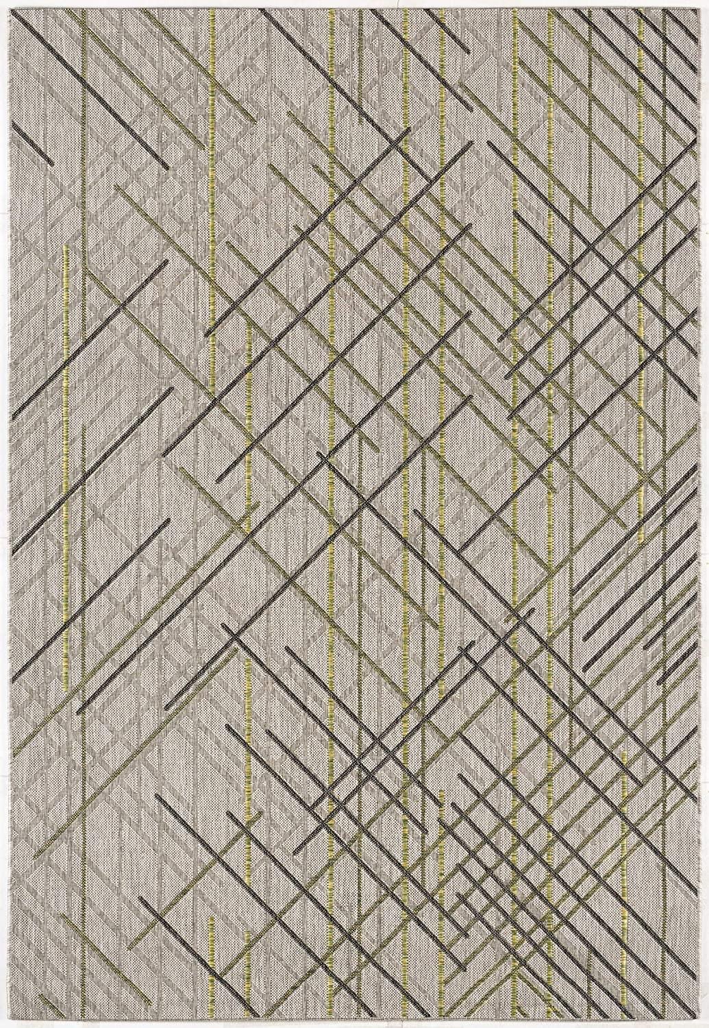 8’ x 10’ Sage Abstract Linework Area Rug